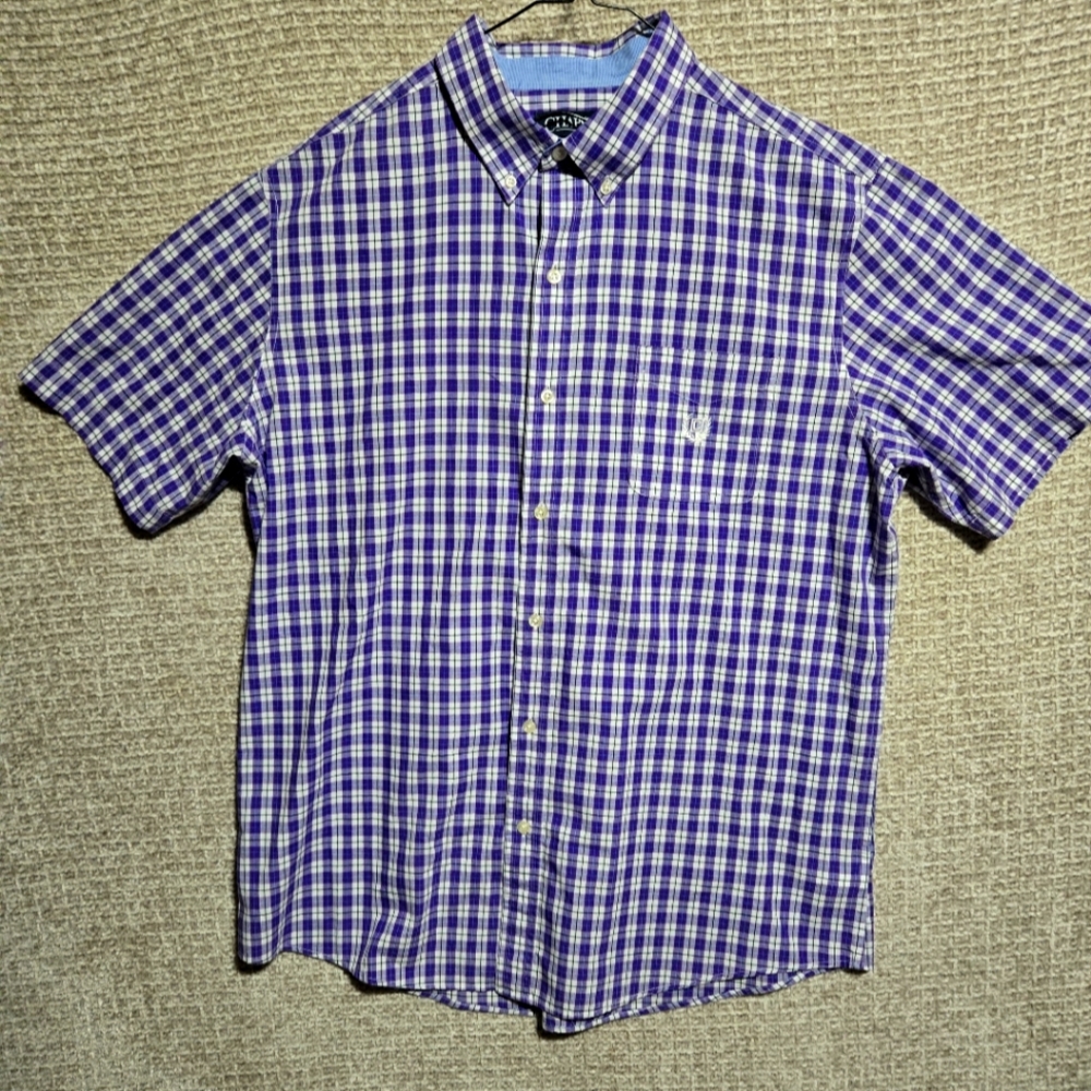 CHAPS " Easy Care " Casual Button Down Shirt Men's Size XL